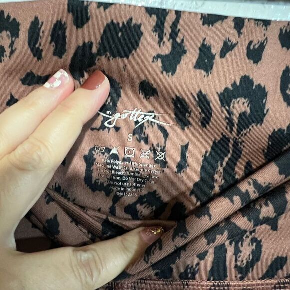Gottex Leopard Print Leggings Size S - Picture 3 of 4
